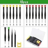 Ainiv Precision Repair Screwdriver Set 15Pcs with 2 Tweezers 1 Demagnetizer view 2