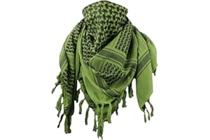Ever Fairy Military Shemagh Tactical Desert Scarf Cotton Arab Keffiyeh Tactical Scarf Head Neck Face Wrap for Men Women