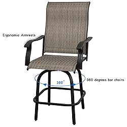 2 PC Outdoor Swivel Bar Sets, All Weather Bar
