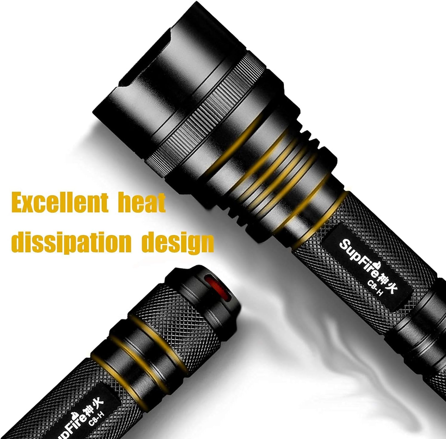 LED Flashlight High Lumens Rechargeable, Super Bright 1000 Lumen Light Brights, 5 Lights Modes Tactical Flashlights Waterproof for Outdoor Camping Hiking Cycling with Battery Include - - 