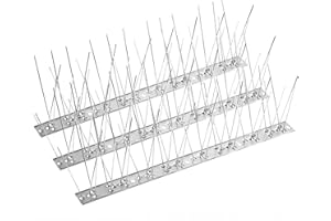 Bynccea Bird Spikes Stainless Steel Durable Bird for Small Birds, Poop-Disassembled Anti Bird Spikes Smooth Polishing Harmless Deterrent Nest Prevention Bird Off Spike