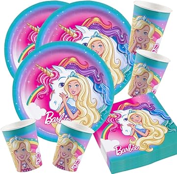barbie plate set