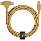 Native Union Belt Cable Duo – 5ft Ultra-Strong Braided Universal Charging Cable – Made with Recycled Materials – 2-in-1 Multi