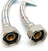 Xcel Home WRAS 500mm M10 to 1/2 Inch Flexible Pipe Tap Connector Stainless view 3