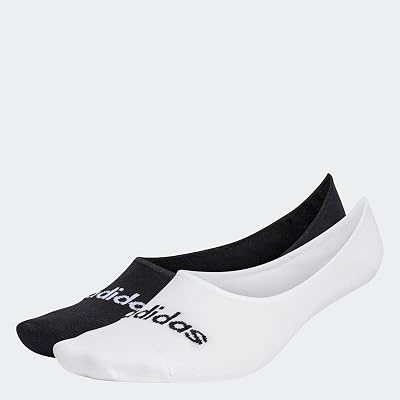 Meias finas de bailarina lineares adultas unissex 2 pares, branca/preta, 40-42