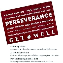 PAVILIA Healing Blanket Fleece, Get Well Soon