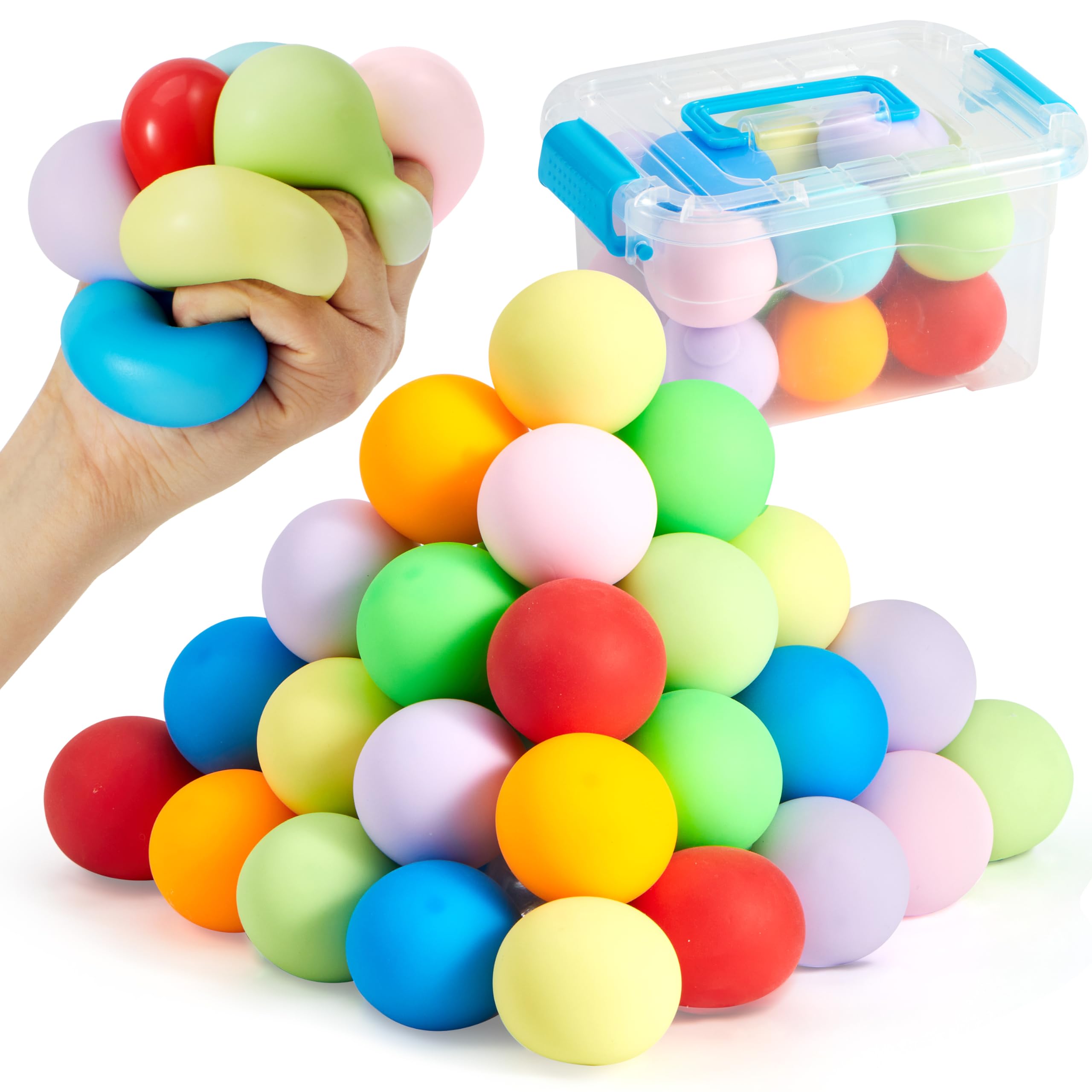JOYIN 9 Pack Slow Rising Stress Balls, Squishy Sensory Fidget Toys, Hand Therapy Balls for Anxiety Relief, Classroom Prize Box Toys for Kids, Goodie Bag Stuffers, Party Favors