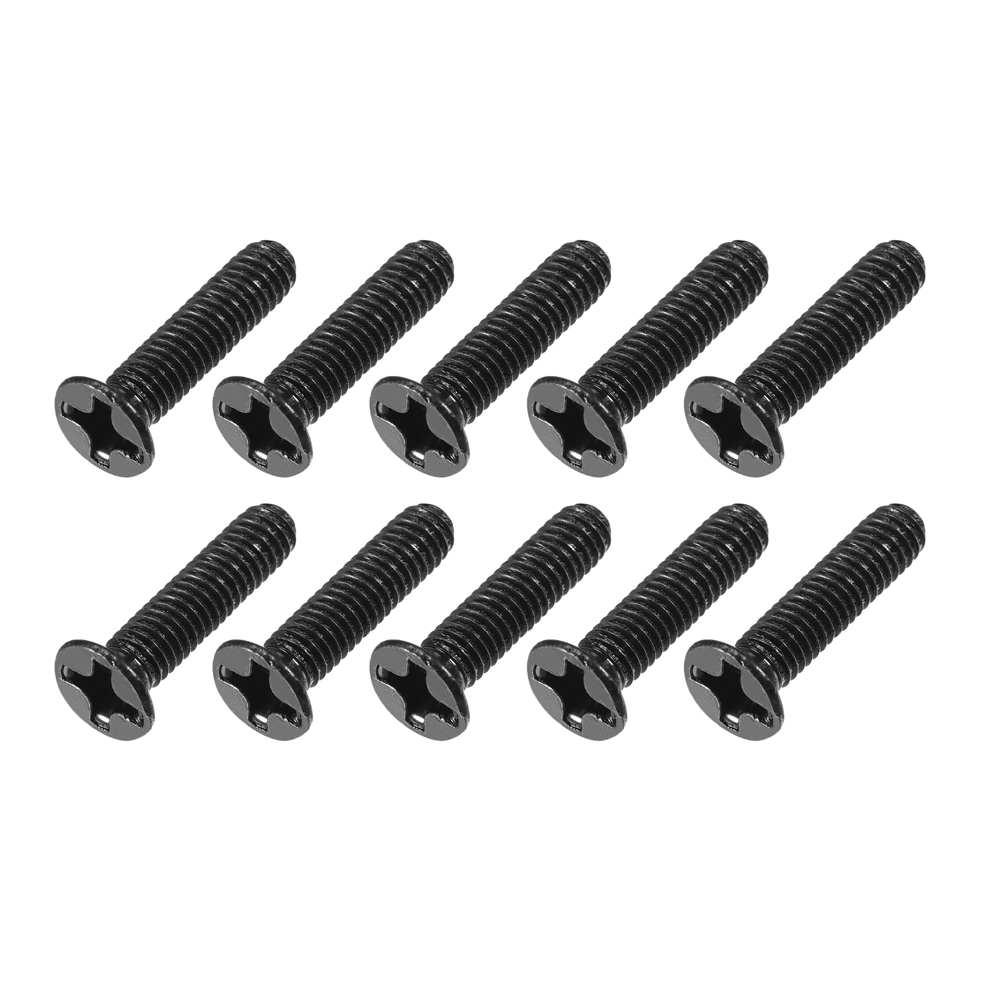 METALLIXITY Phillips Flat Head Screws (M3 x 14mm) 150Pcs, Carbon Steel Machine Screws - for Glasses Watch and Other Small Electronics, Black