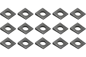 PATIKIL 15pcs Beveled Square Washers, M12x28mm Square Beveled Washers Bearing Strut Plate Flat Pad Spacer Carbon Steel for 12