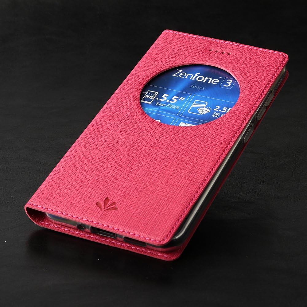 Amazon Asus Zenfone3 Ze5kl ケース 5 2inch Feitenn 布調 Pu Tpu ケース 全面保護 手帳型 スタンド機能 窓 ゼンフォン3 Ze5kl 専用 スマートカバー ローズ ケース カバー 通販
