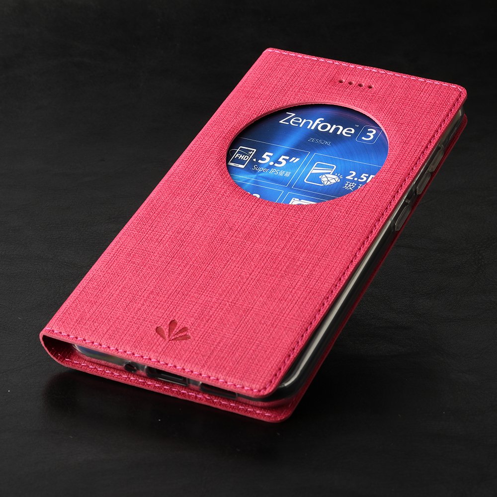 Cases Covers 5 5 Ze552kl Rose Asus Zenfone 3 Case Feitenn Premium Flip Leather Pu Case View Window Sleep Wake Up Smart Cover Stand Kickstand Holder Magnetic Closure Clear Tpu Case For 5 5