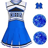 Colorful House Cheerleader Costume for Girls Cheerleader Uniform Outfit Child Cute Cheerleading Outfit for Halloween
