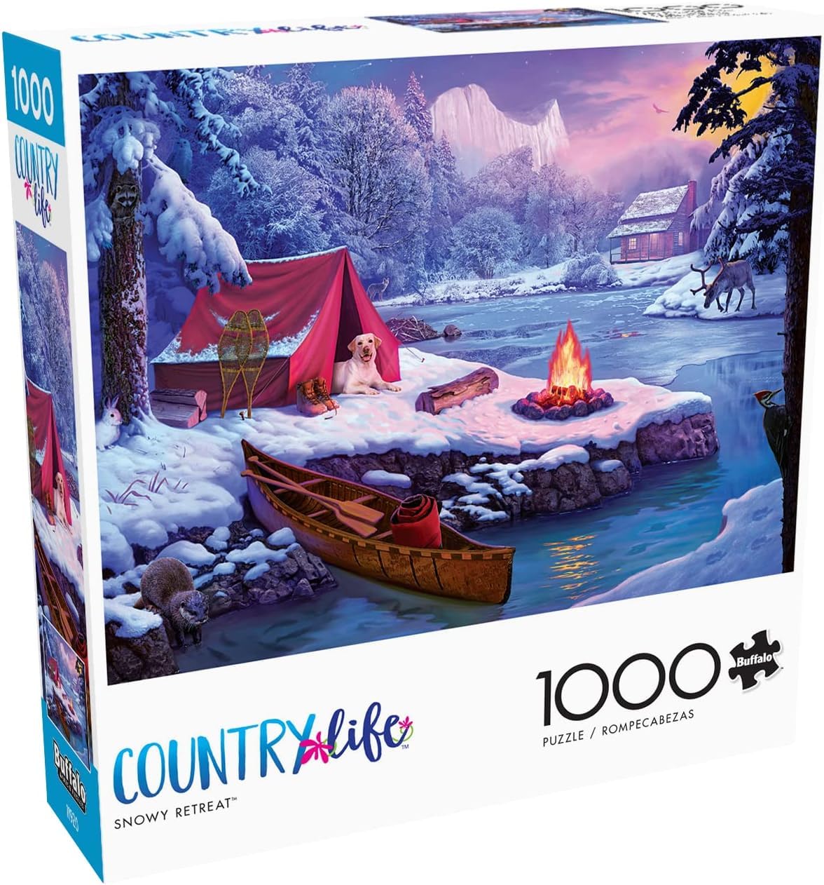 Buffalo Games - Country Life - Snowy Retreat - 1000 Piece Jigsaw Puzzle