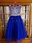VeraQueen Girls Off Shoulder Pageant Dress - Long Tulle Princess Birthday Party Dress In Grape - View #7