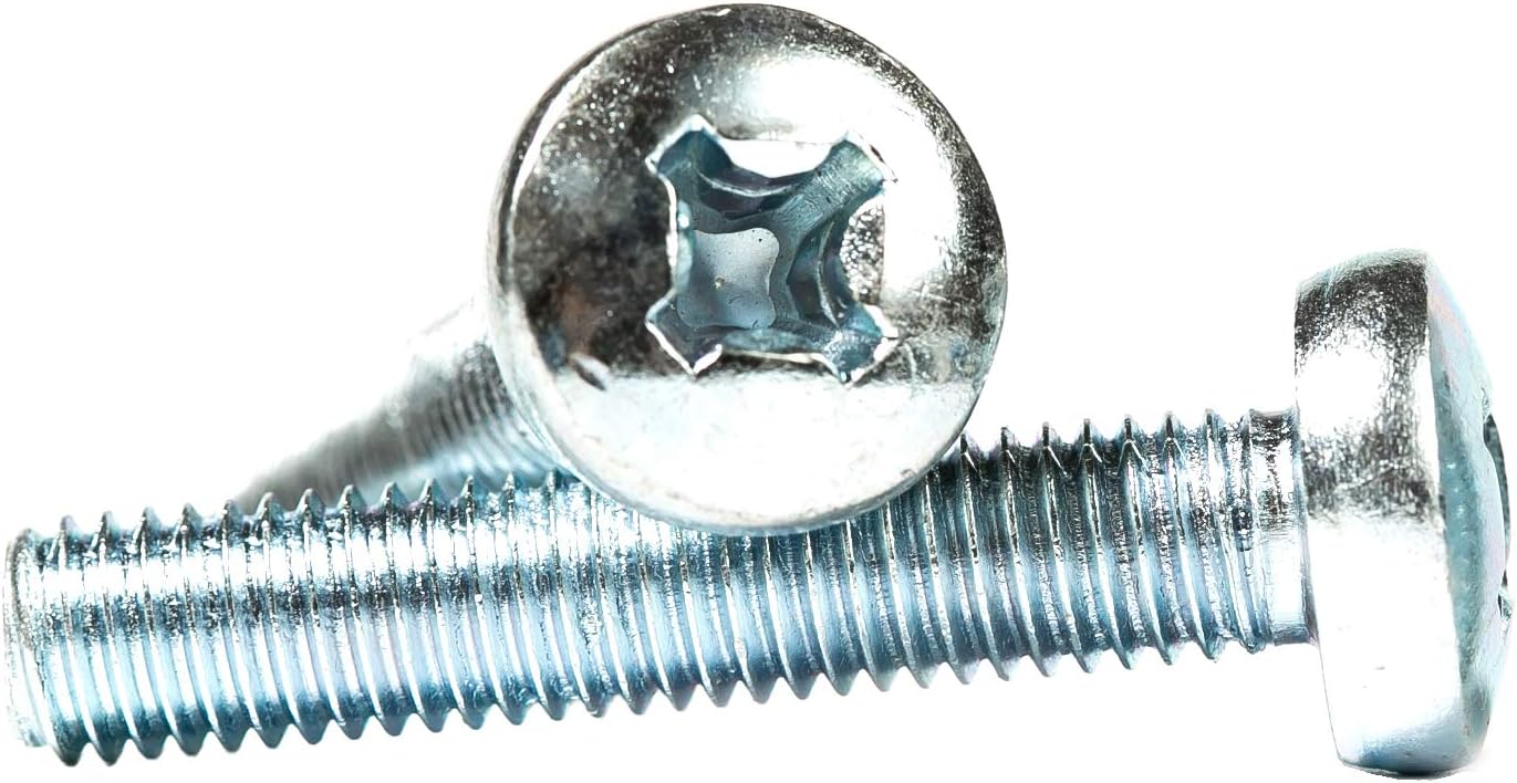 M8 (8mm x 25mm) Phillips Pan Head Machine Screws Zinc Plated Steel DIN 7985 (Pack of 10) G09-G10BC, M8 x 25mm