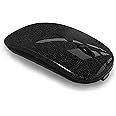 WREANU Wireless Mouse Bluetooth Mouse Rechargeable Silent Slim Laptop Mouse Portable(BT5.2 and 2.4GHz USB Receiver)Dual Mode Computer Mouse for Laptop/iPad Tablet/Apple Computer/MacBook (Bright Black)