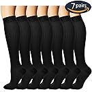 7 Pairs Compression Socks For Women and Men - Best Medical,for Running, Athletic, Varicose Veins, Travel.