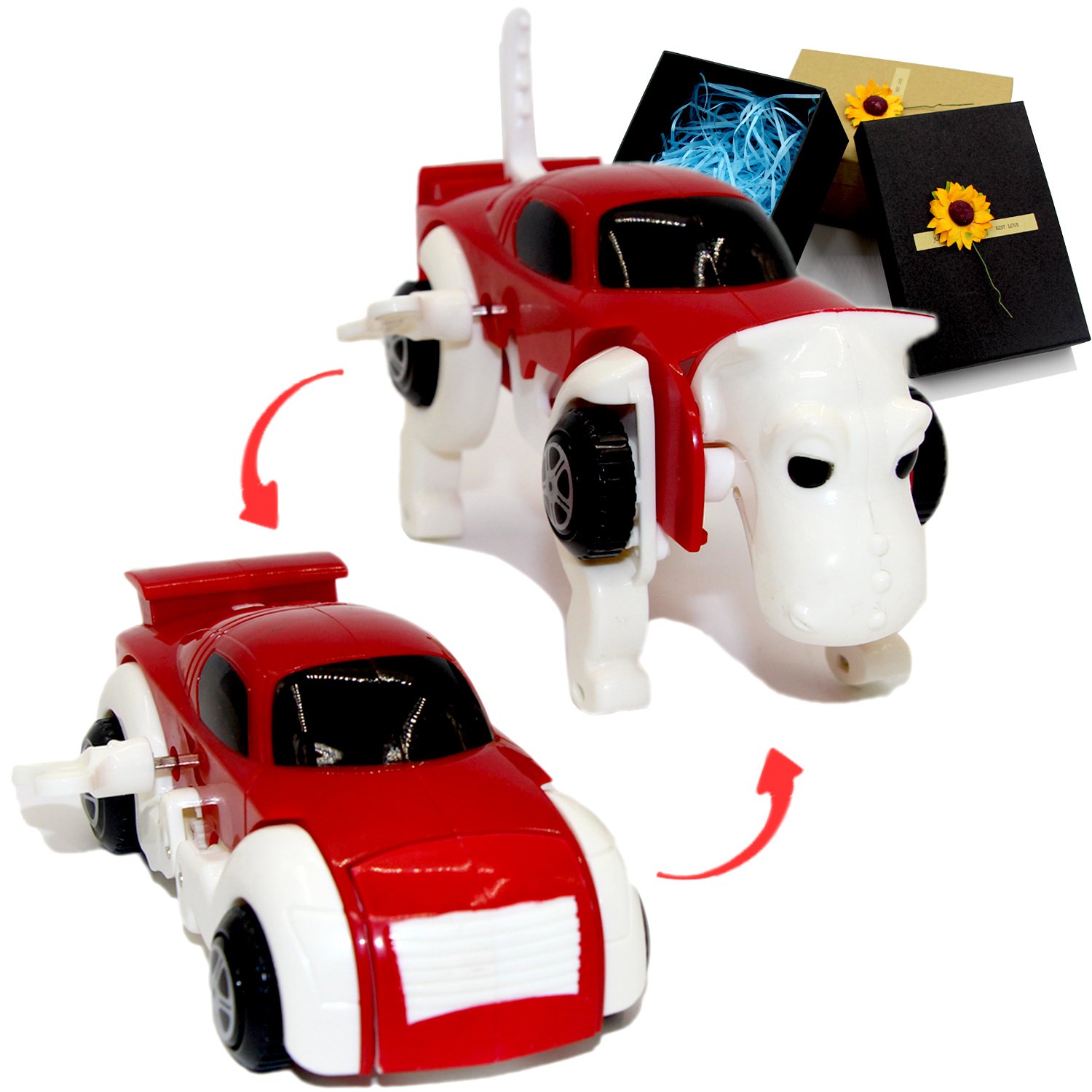 Wind-up Toys Green MyEden Dog Car Transformer Toy-Creative ...