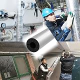 MObyat Fireproof Foam Pipe Insulation Embossed Aluminum Foil Wrap Tubing 20/30mm view 4