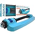 Aqua Joe SJI-OMS16 Indestructible Metal Base Oscillating Sprinkler with Adjustable Spray, 3600-Square Foot Coverage