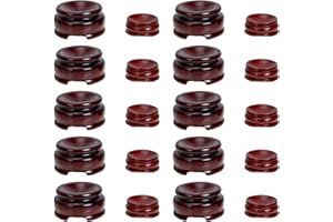 TOYANDONA 20pcs Wooden Crystal Sphere Display Bases Egg Stands Small Sphere Holders for Home Decor