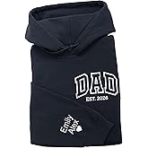 Custom Dad Hoodie with Kids Name for Daddy Personalized Gifts for Dad Sweatshirt for Men Dad Birthday Gift New Dad Est Pullover Multi