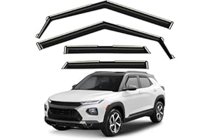 GrandWheel Co Smoke Tinted in-Channel Side Window Vent Visor Deflectors Rain Guards Compatible with Chevrolet (Chevy) Trailbl