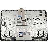 Lyinsen Replacement for HP Chromebook 11 G9 EE Laptop Upper Case Palmrest Keyboard Touchpad Assembly Part 11.6" M47382-001 Top Cover Black