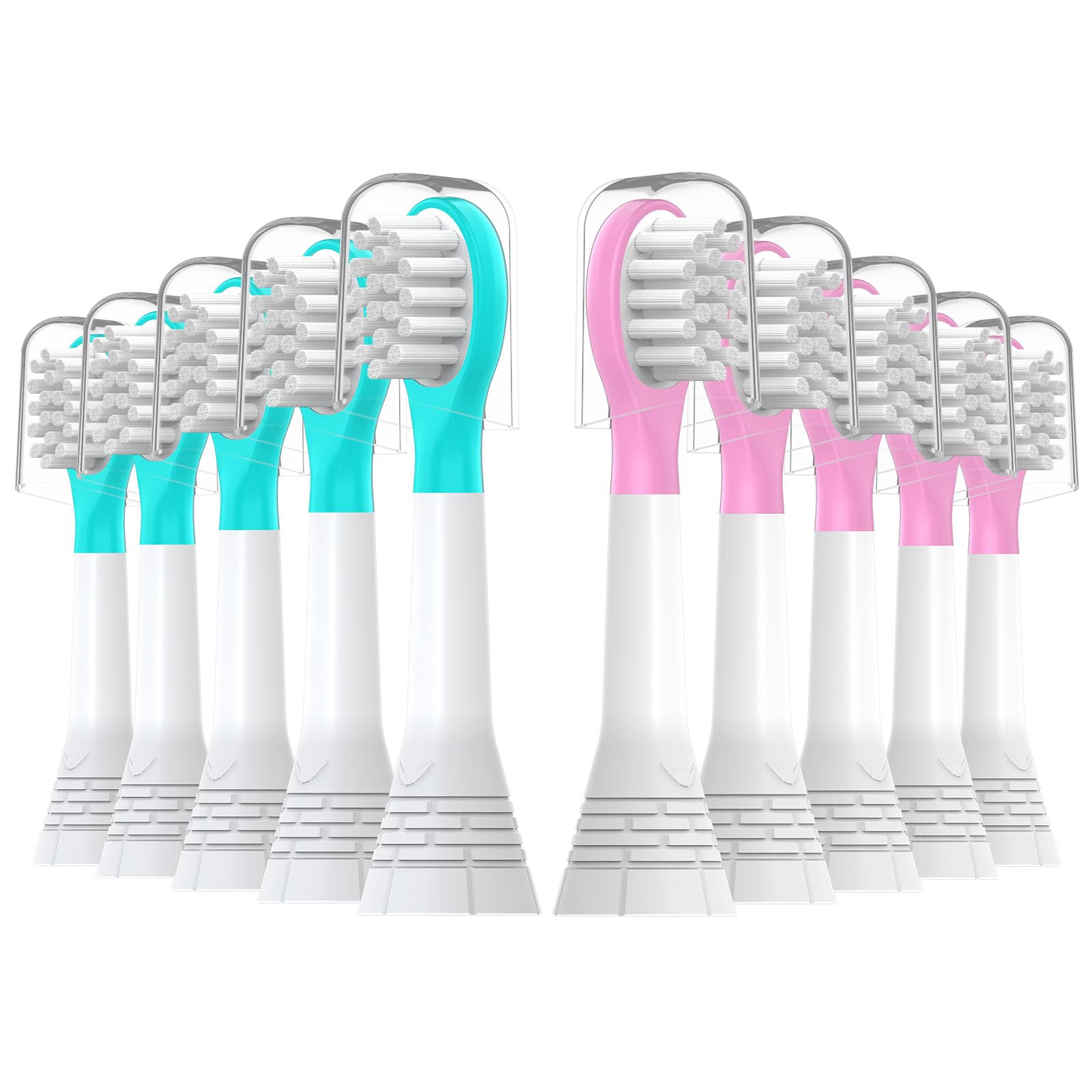 Photo 1 of CILGEWH Kids Replacement Toothbrush Heads 10 Pack for Philips Sonicare Electric Toothbrush Soft Brush Head for Child 3-7 for Boy Girl,5pink+5blue