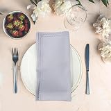 BIT.FLY Set of 20 Polyester Napkins 48x48cm Lace Silver Grey view 8
