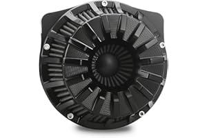 TOPRAMETAL For harley air cleaner filter Touring street glide road king electra tri trike Dyna Sportster XL 883 1200 Softail air intake (Speed 15 style - Black, D-For M8 Touring/Softail 2018-UP)