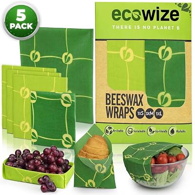 Reusable Beeswax Food Wraps – Eco-Friendly Zero Waste Kitchen Wrap, Choose Design & Size