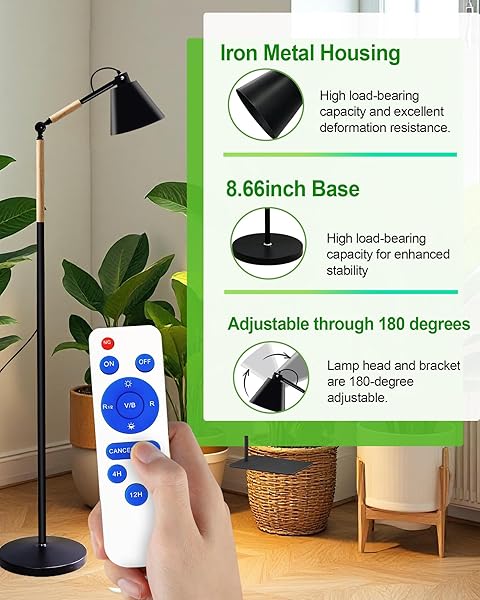 ARIKASHIN STANDING PLANT GROW LIGHT, LED GROWING LIGHT FULL SPECTRUM FOR INDOOR PLANTS，4/8/12H TIMER, FLOW GROW LIGHT FOR TALL LARGE INDOOR PLANTS