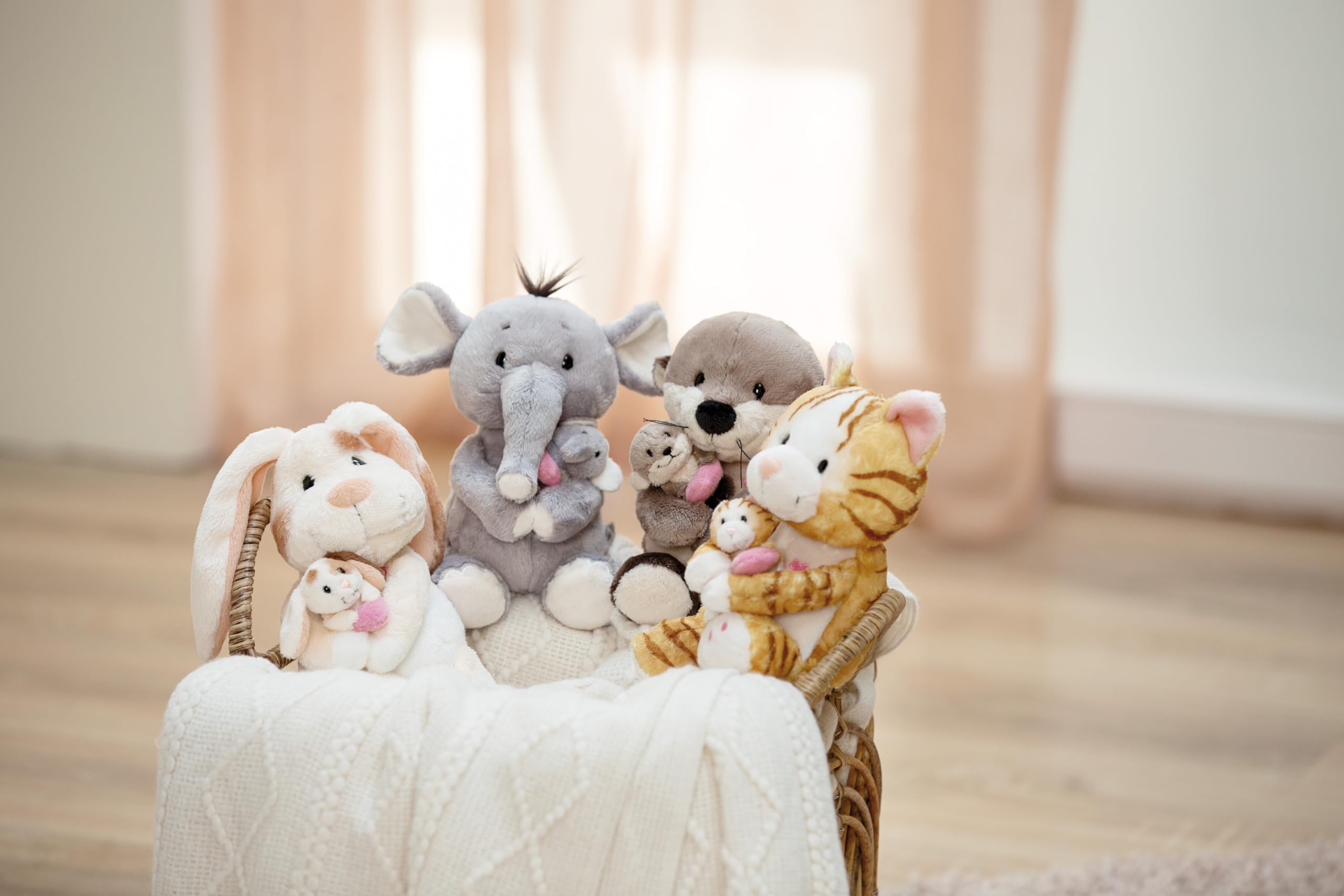 NICI Kuscheltier Hase 20cm mit Hasenkind 6cm - beige - Stofftier aus weichem Plüsch, niedliches Plüschtier zum Kuscheln und Spielen, für Kinder & Erwachsene, tolle Geschenkidee - 62841 2