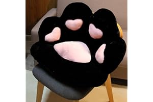 Deaboat Cat Paw Seat Cushion Chair Pads Cats Paw Shape Lazy Sofa Soft Chair Floor Cushions Cute Pillow Big Seat Pad Home Decor for Office Worker Kids Girlfriend Gift Cat Nest (Black, 27.6 * 23.6inch)