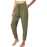 LazyCozy Bamboo Viscose Jogger Pajama Pants for Women Soft Lightweight Knit Sleep Pants with Pockets