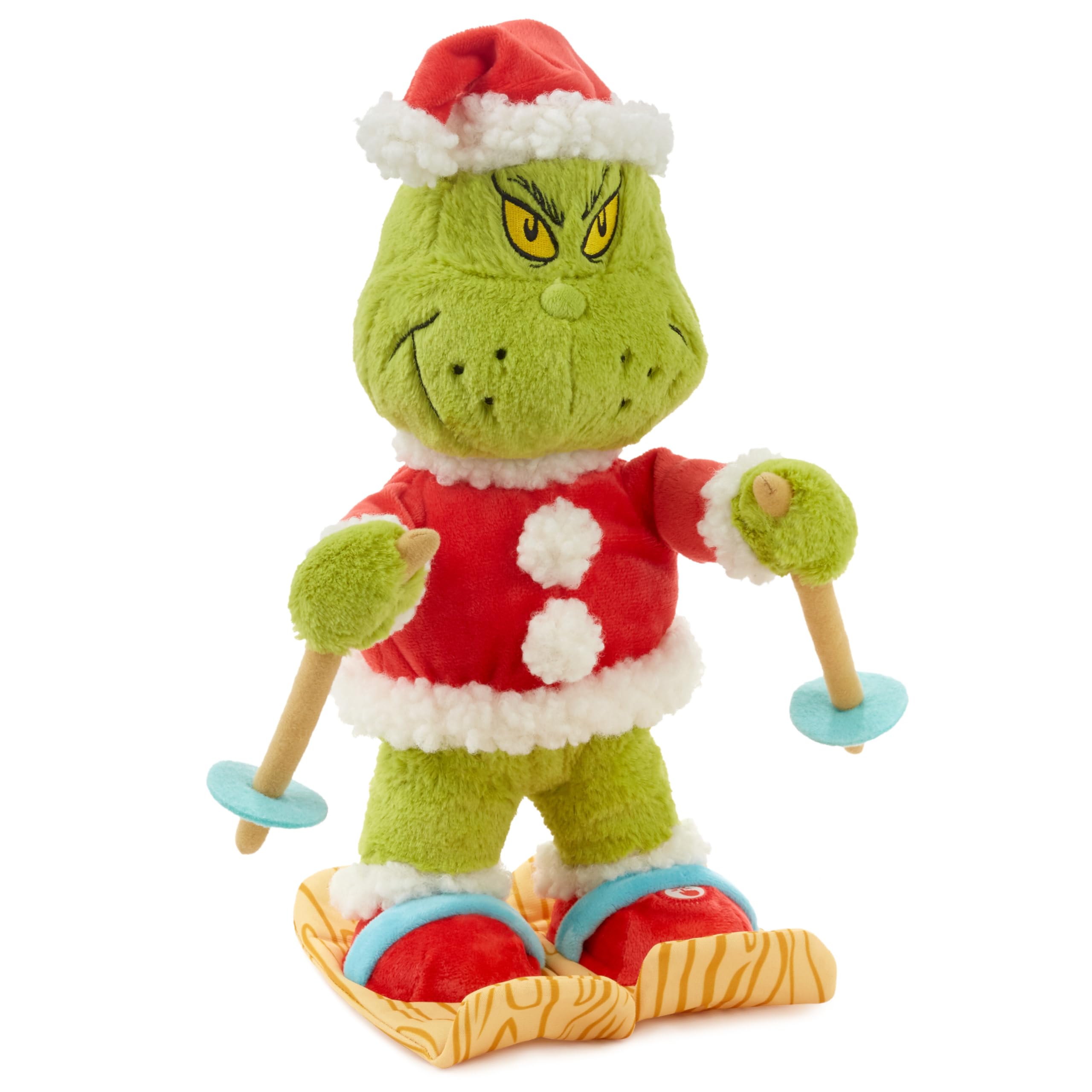 Hallmark Dr. Seuss Skiing Grinch Plush with Sound and Motion, 12″, Gift for Kids, Fans and Collectors