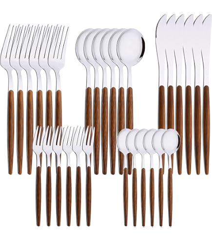Amazon.com: Lucky Wood Ami Dinner Cutlery Set, 10 Pieces, Knives