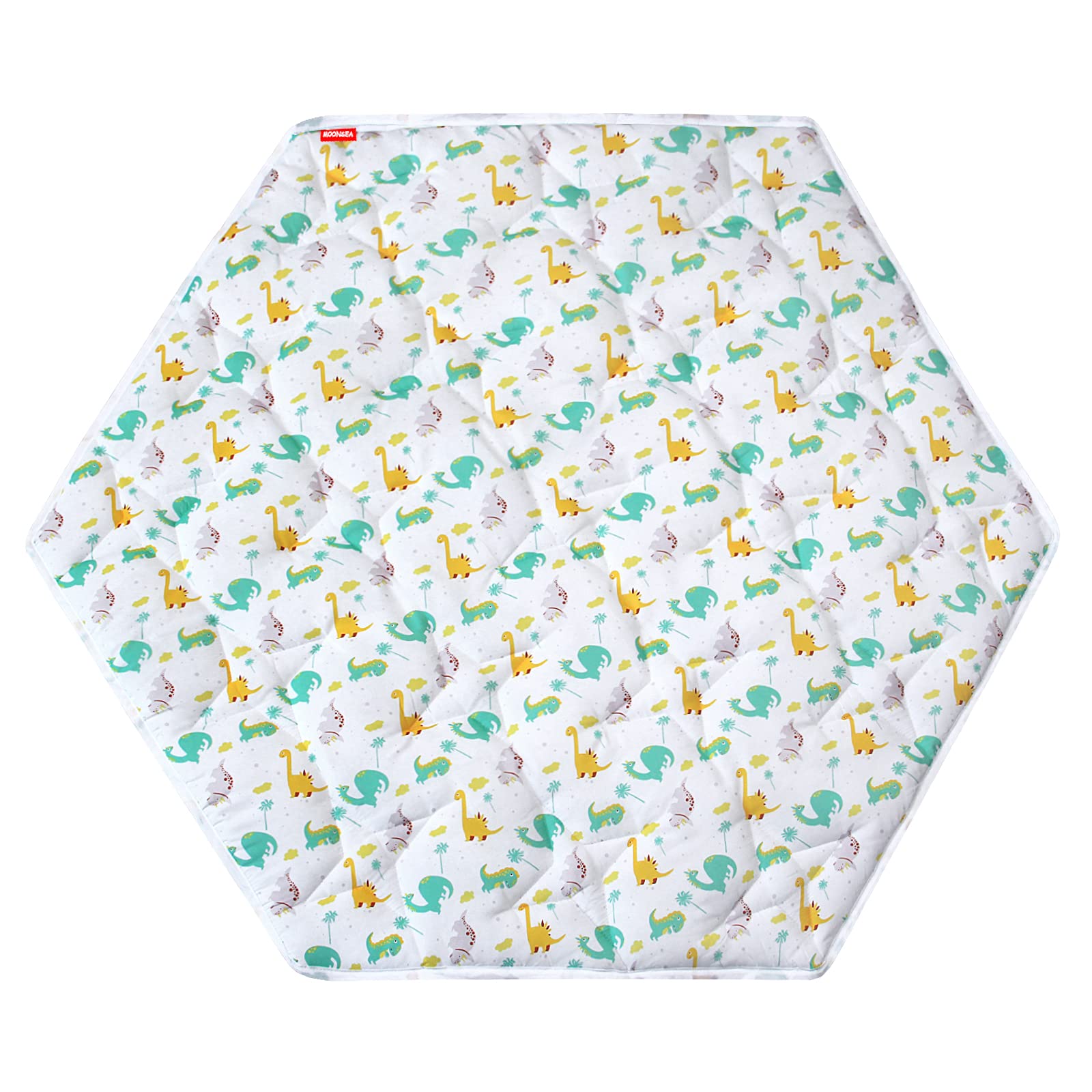 Photo 1 of Hexagon Playpen Mat, Dinosaur Print Baby Playmat Kids Tent Mat Hexagon Rug Mat Suitable for Regalo My Play Portable Play Yard Six Pannel Playpen