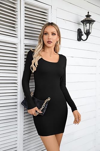 birthday dress shopping near me Chic Muse Square Neck Bodycon Mini Dress