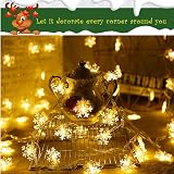 Rock Ninja Snowflake Fairy Lights 6M 40LED Battery Operated Indoor Outdoor view 5