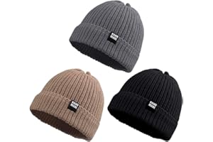 JANGANNSA Simple Knitted Baby Beanie Hip-Hop Boys Winter Hat Toddler Kids Bonnet for Girls 0-5Y