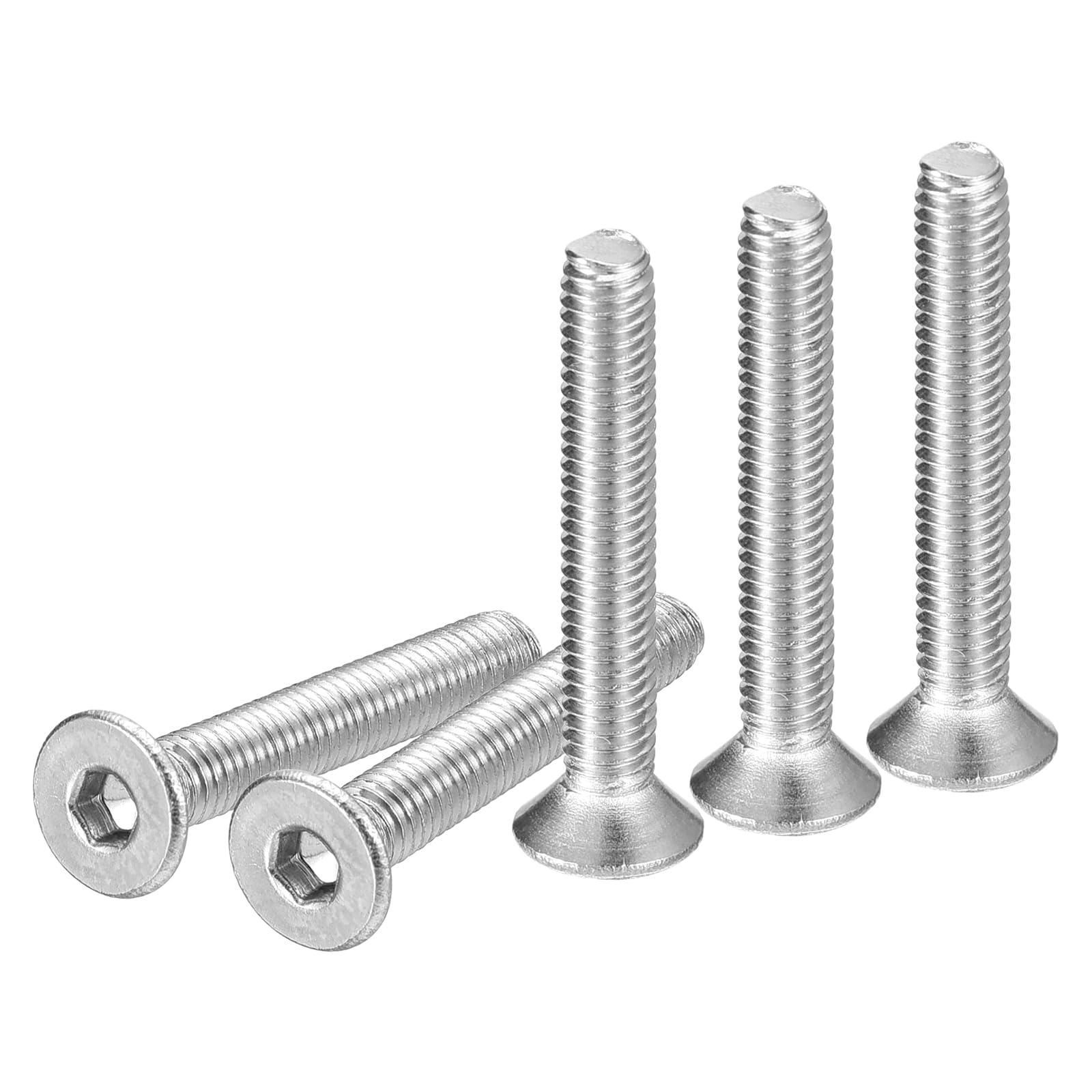 DTGN M3-0.5 x 20mm Flat Head Socket Cap Screws, 50 Pack 304 Stainless Steel Hex Socket Flat Head Screws, Full Thread, Countersunk Bolts — image 1