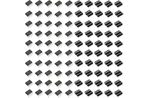 DKARDU 50 pcs NE555P Precision Timer Single NE555 Timer IC NE555P Pulse Generator Single Bipolar DIP-8 + 50 pcs NE555 Socket