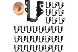 ICOKIN 24 Pcs 2"x 4" Joist Hanger,Q235B Steel Black Powder Coated Face Mount Joist Hangers ,Hurricane Ties for Rafters,Tie Brackets for Floor Deck and Ceiling Joists