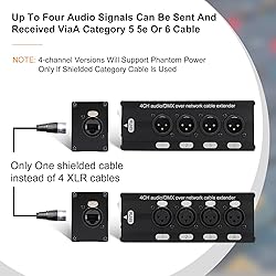 Copkim 8 Pack 4 Channel 3 Pin Multi Network XLR
