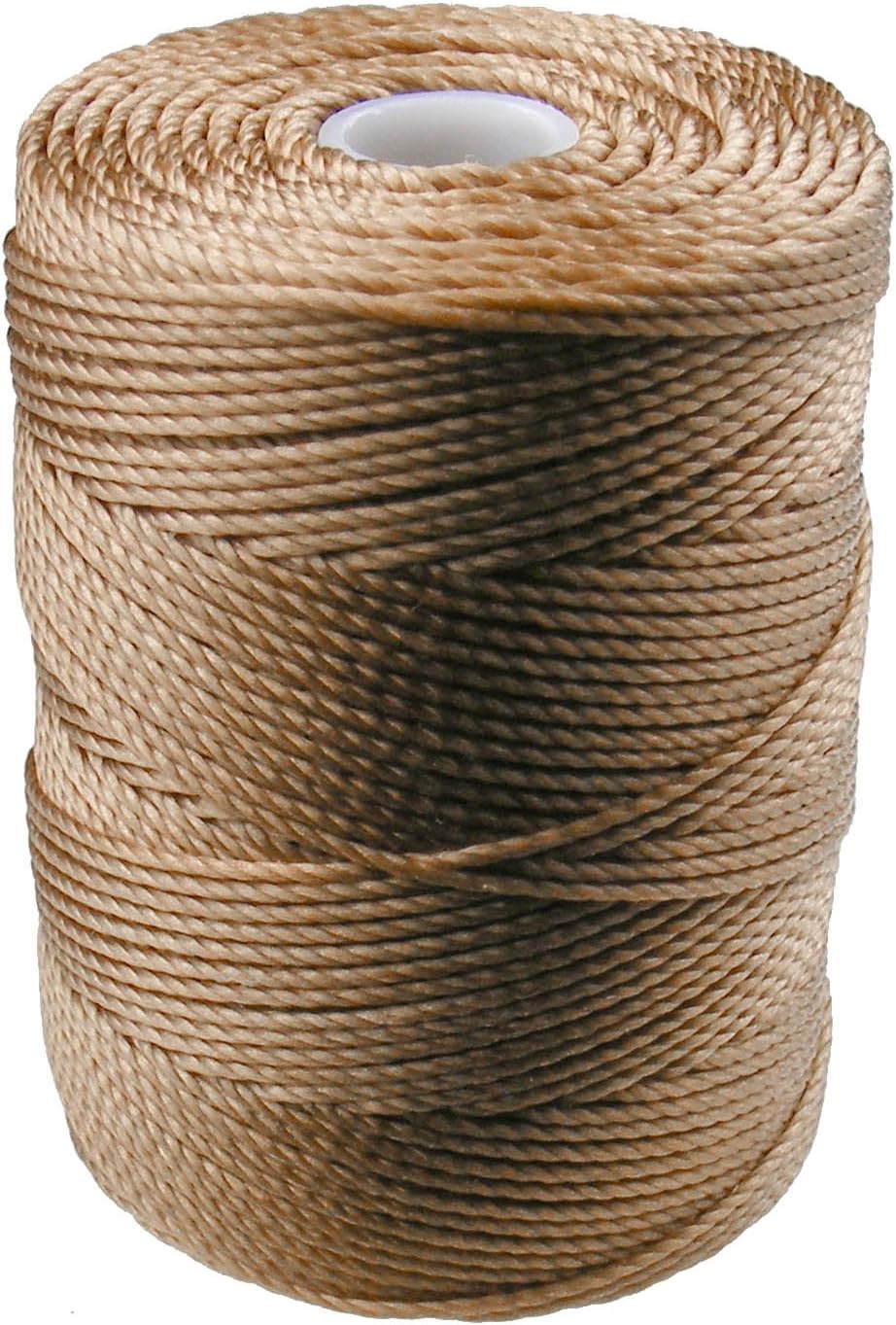 C-LON Bead Cord, Dk Tan - 0.5mm, 92 Yard Spool