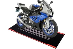 Drydiet Motorcycle Mat 78 x 31 Inch Garage Floor Rug Washable Parking Mats for Garage Floors Non Slip Oil Absorbent Pad Rubber Backing Layer Protects Floor from Spills Drips Stains(Track Style)