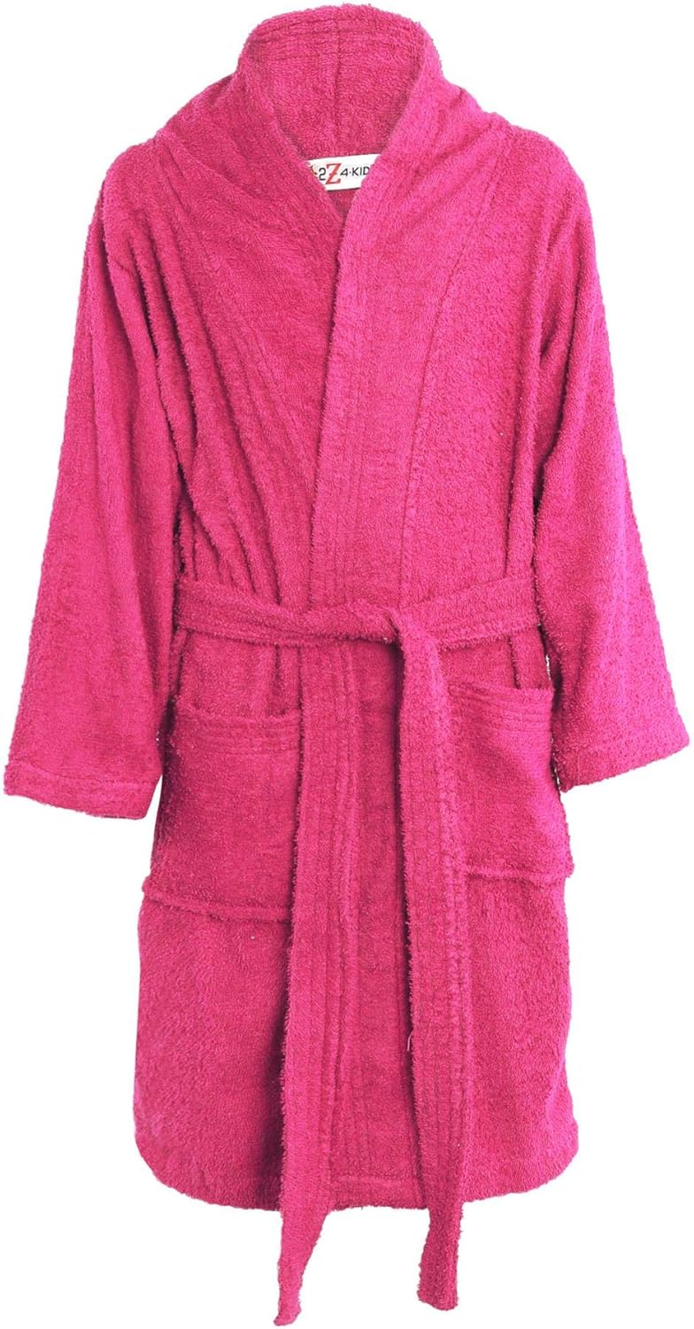 A2Z 4 Kids Girls Boys Dressing Gown Towel Bathrobe Cotton Soft Terry