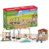 Schleich Farm World - 74Pc Agility At The Horse Stable - Kids 3+ 72149 | Farm Animal Figurine, Realistic Animal Toys, Barn Toy for Kids 3+, Screen-Free Imaginative Pretend Play, Montessori Toy